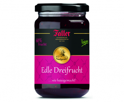 Faller Edle Dreifrucht Konfitüre im Glas