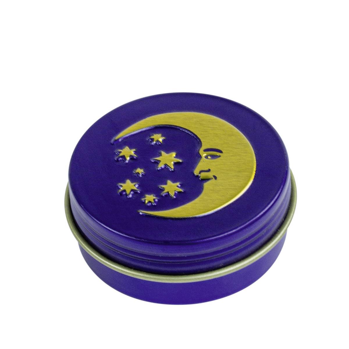 Mit Bienenwabenextrakt und Bienenwachs pflegt die Lippen besonders gut in der Winterzeit. Lippenpflege-Balsam in der dekorativen Metallbox Motiv Mond
