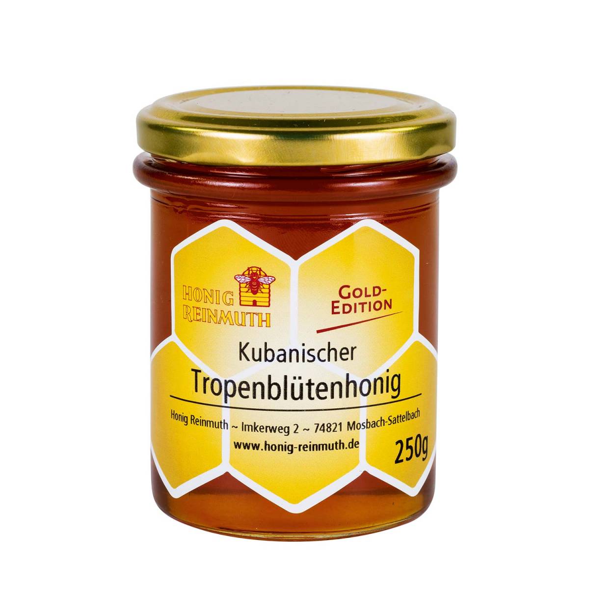 Kubanischer Tropenblütenhonig in der Gold Edition im 250 g Glas