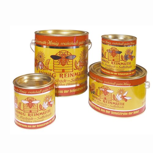 4 Honigeimer mit Beschriftung 