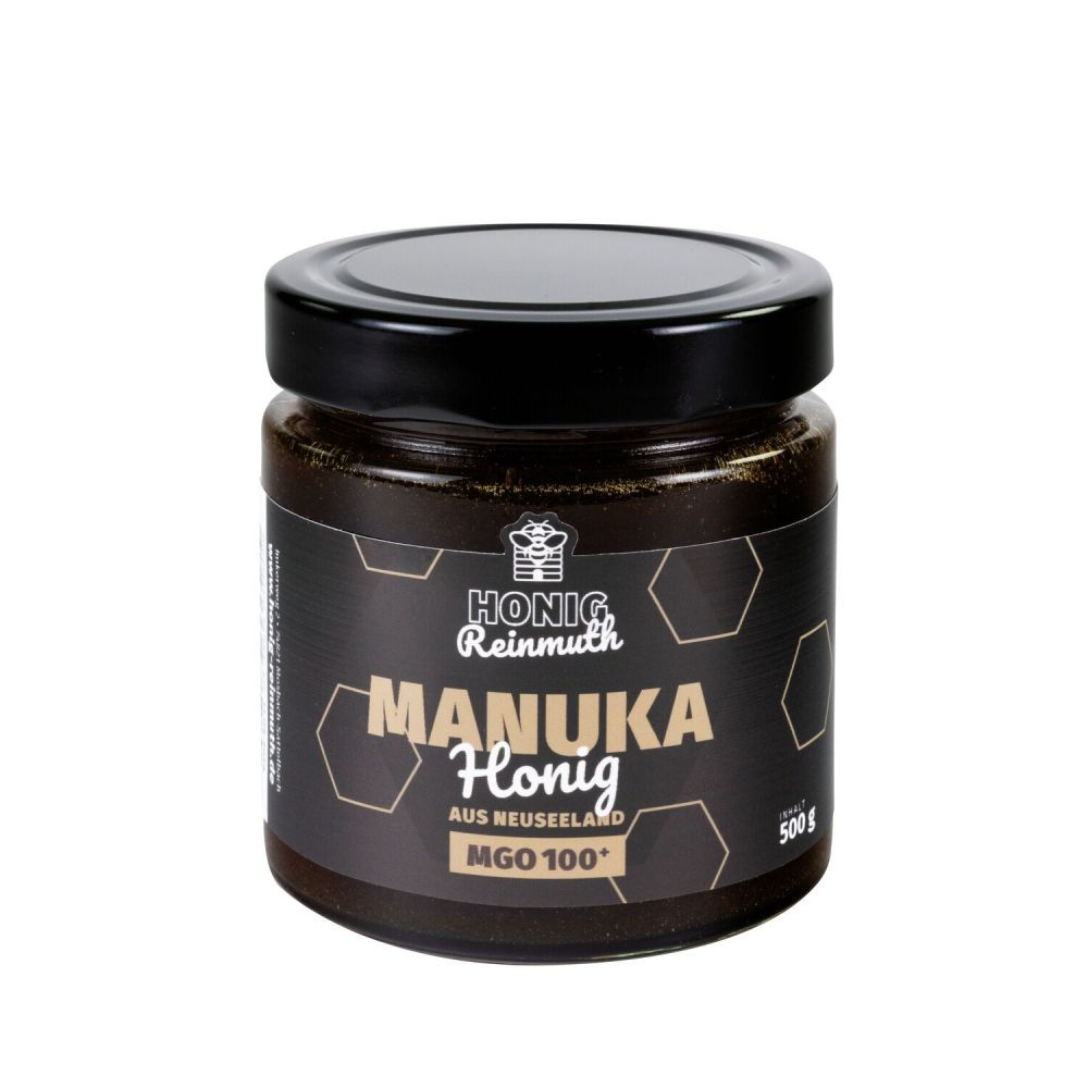 Manuka-Honig 100+ im lichtundurchlässigem 500g Glas