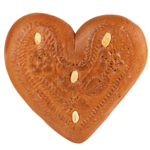 Lebkuchenherz mit Mandeln