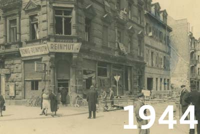 Zerstörte Filiale in Mannheim