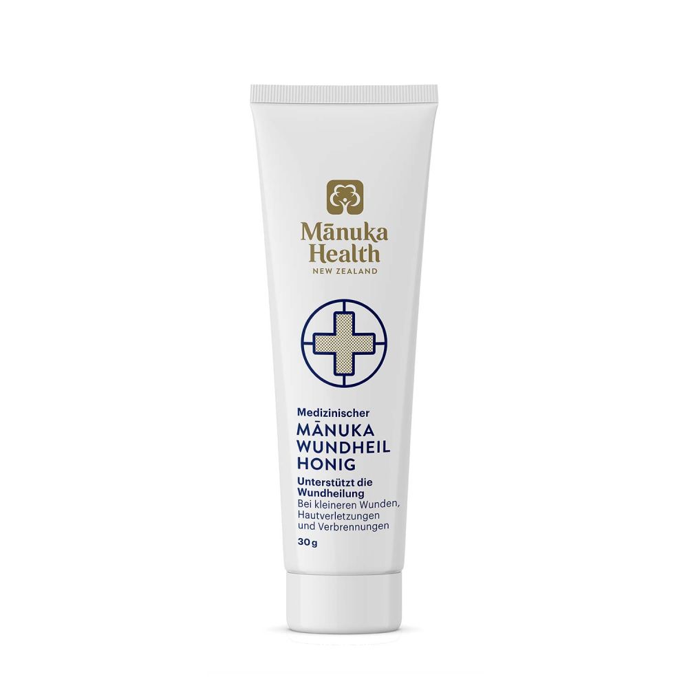 Tube mit Manuka Health Wundheilhonig