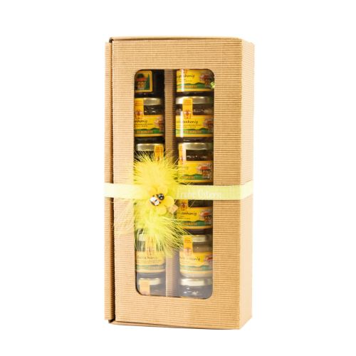 12 verschiedene Honige in der Geschenkverpackung