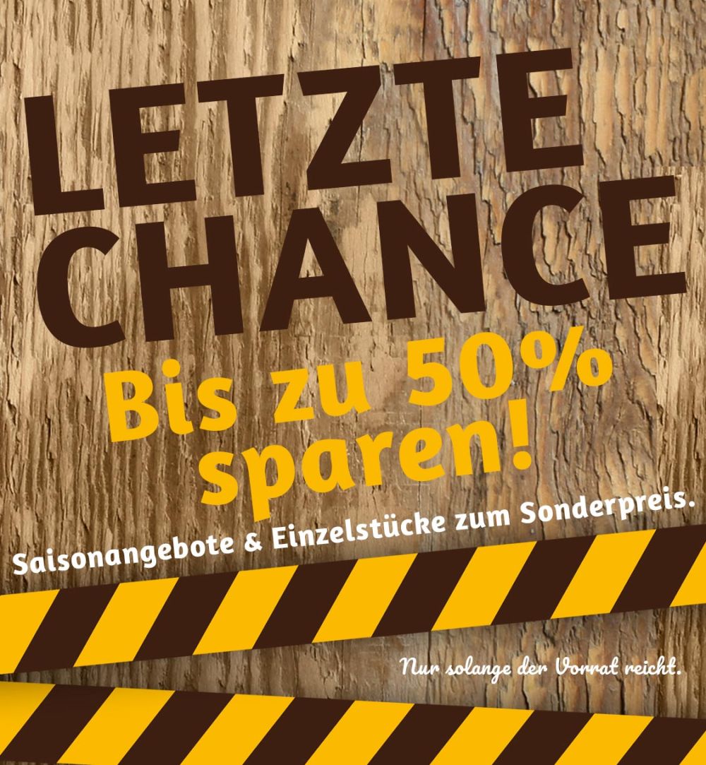 Letzte Chance – Produkte mit bis zu 50% Rabatt