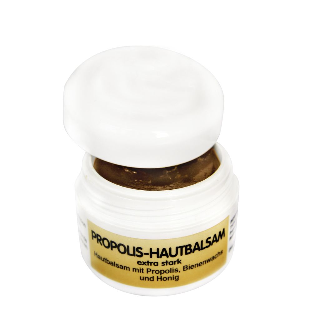 Brauner Balsam zum Schutz und zur Regeneration der Haut. Propolis-Hautbalsam extra stark in der 50 ml Dose
