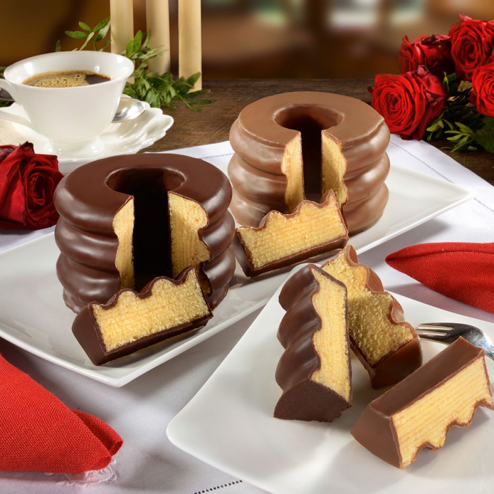 Baumkuchen mit Vollmich und Zartbitter Glasur