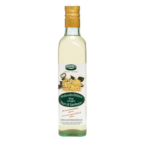 Holundersirup in der Glasflasche