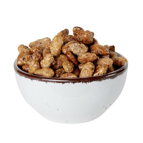 gebrannte Mandeln in einer Schale