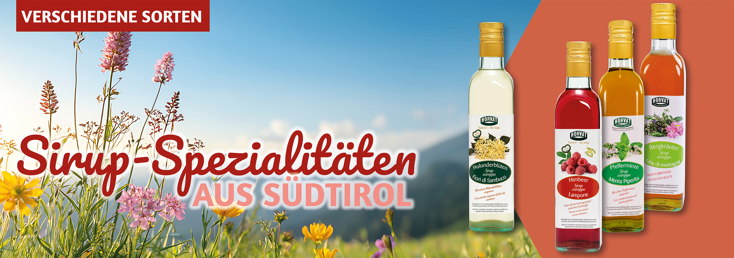 Sirup-Spezialitäten aus Südtirol