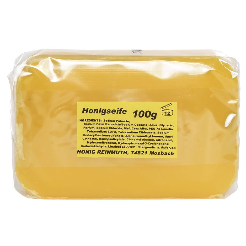 Honigseife Honigseife in klarer Folie eingepackt