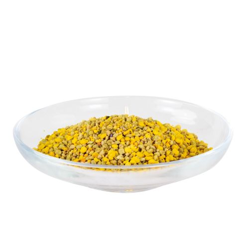 Blütenpollen in einer Glasschale