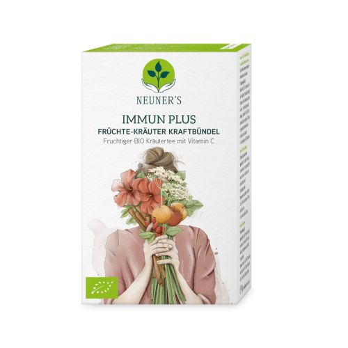 Karton für Tee hochkant mit Beschriftung und Bild