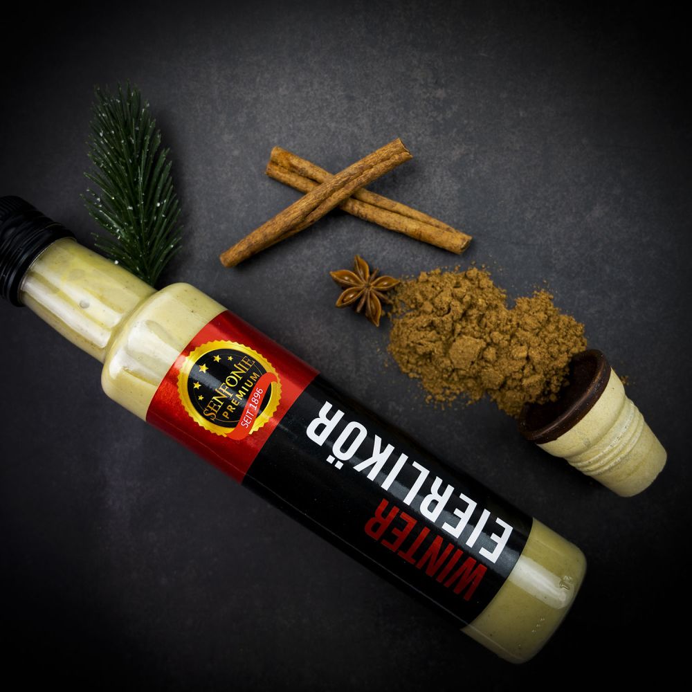 Eine Flasche Winter Eierlikör