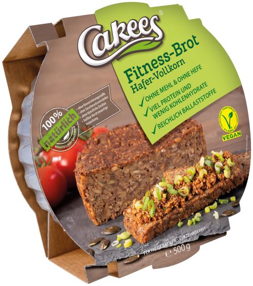 Runde Verpackung aus Karton beschriftet.