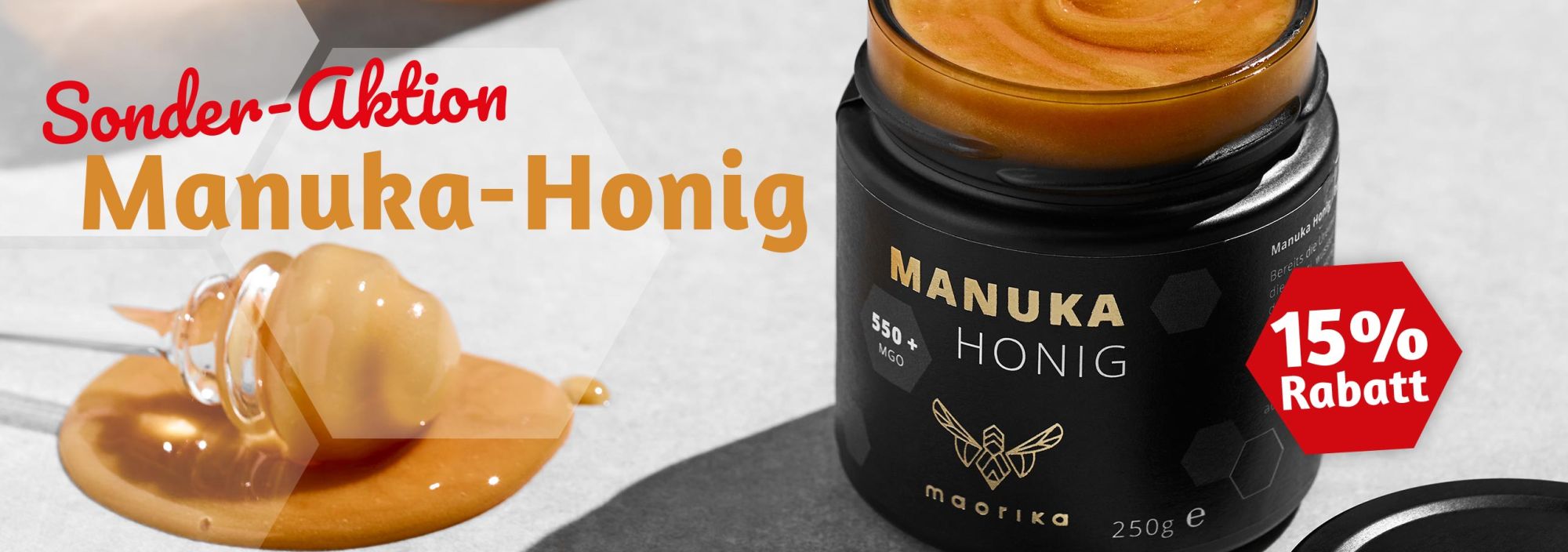 Unser Sonderangebot im August: Manuka-Honig