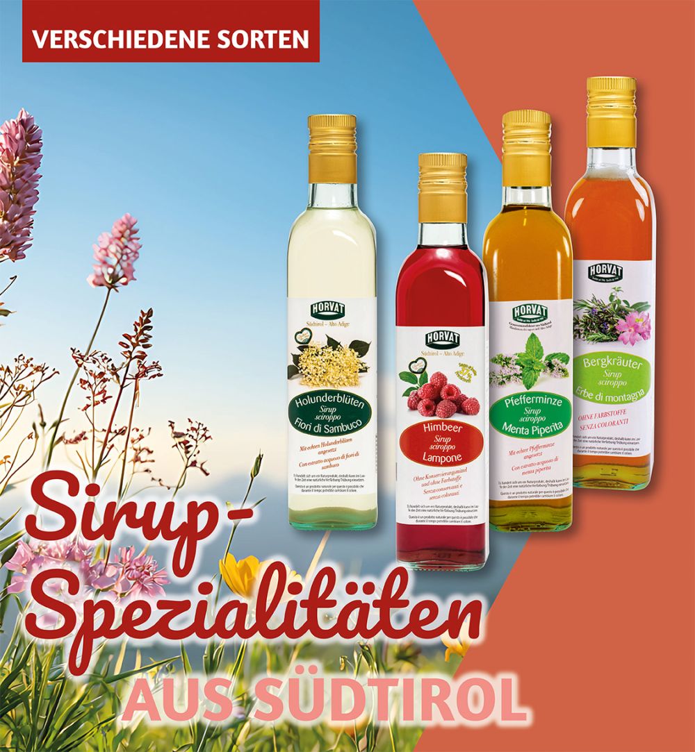 Sirup-Spezialitäten aus Südtirol