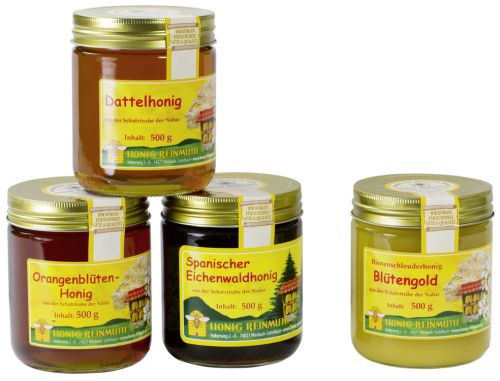 3  Gläser Honig mit Etikett