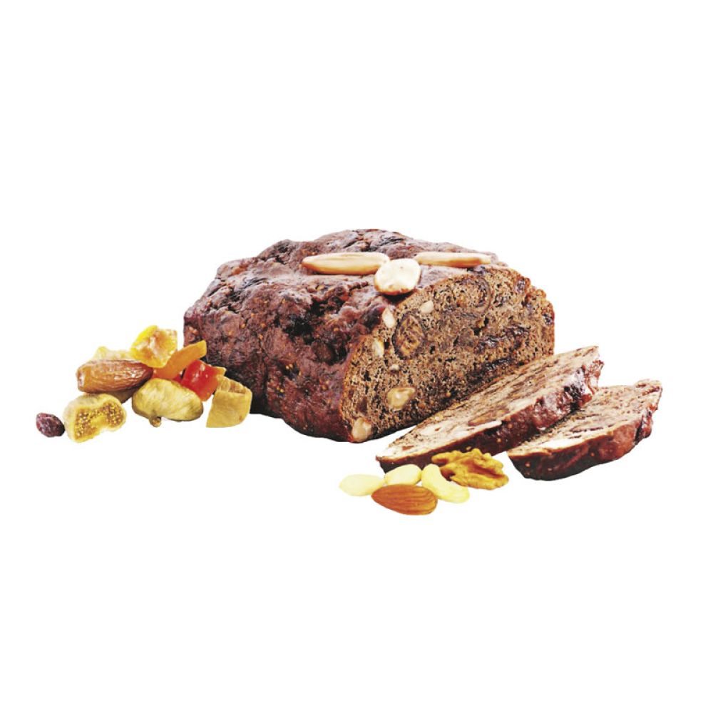 Dresdner Früchtebrot garniert mit Früchten