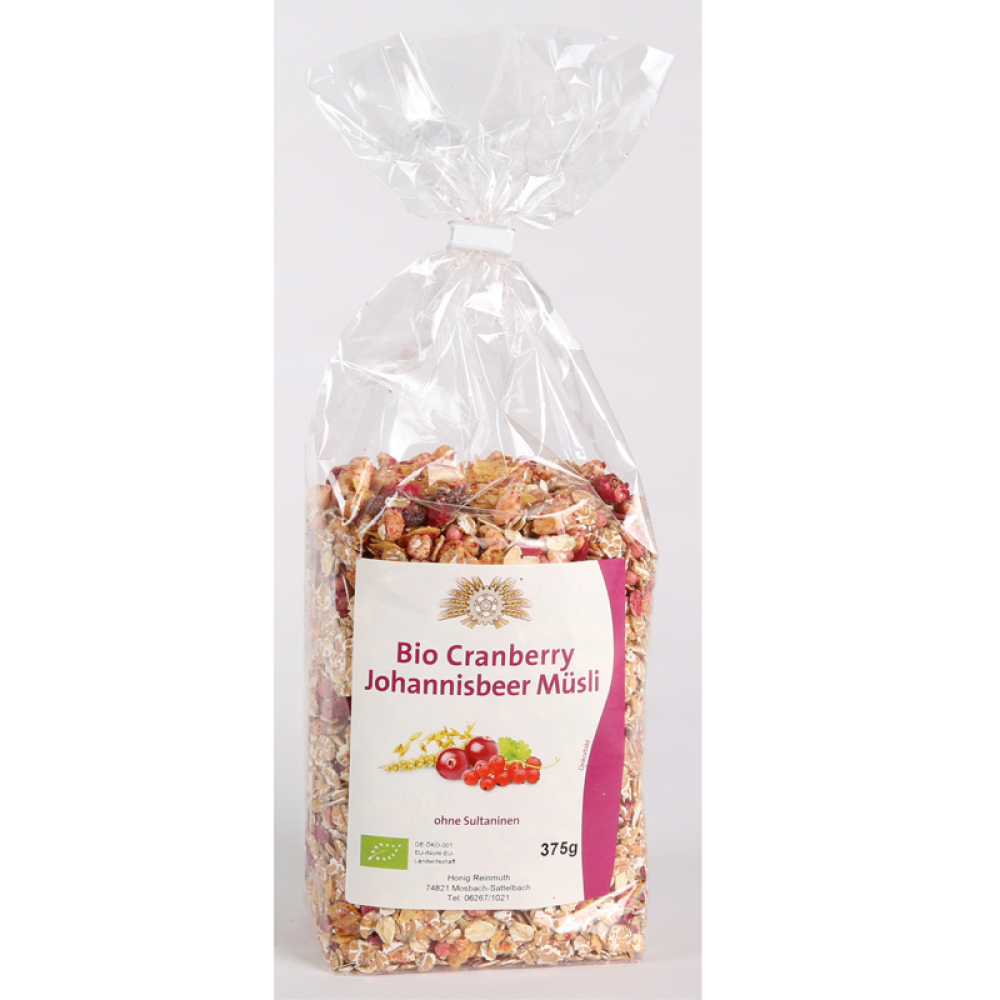 Bio Cranberry Johannisbeer Müsli