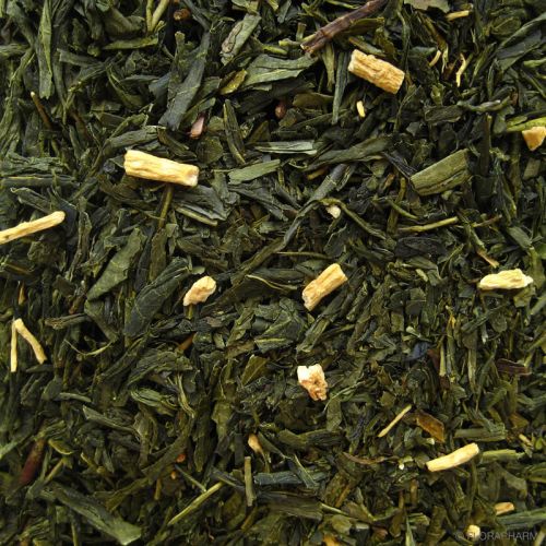 Detailansicht Grüner Tee mit Ginseng lose