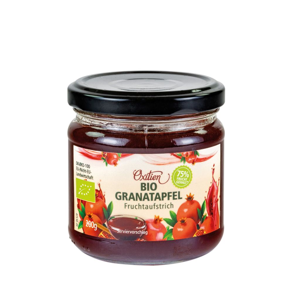 Granatapfel Fruchtaufstrich im Glas