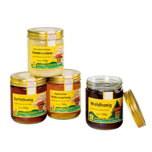 Honigpaket mit 4 verschiedenen Honigsorten